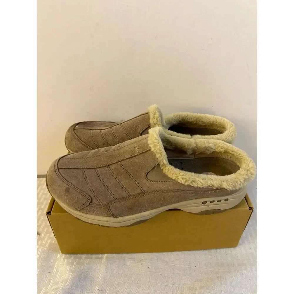 Easy‎ Spirit 8.5 Sephoenixtj shoes mules suede fur trim